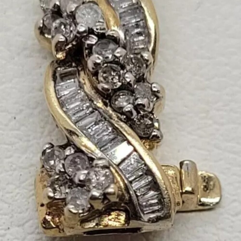 (NI-2174) Ladies 10K Yellow Gold Tennis Bracelet